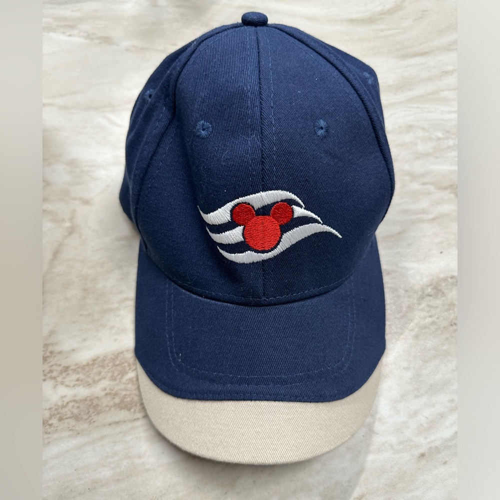 Disney Cruise Line Mickey Mouse adjustable baseball hat navy, beige, white & red
